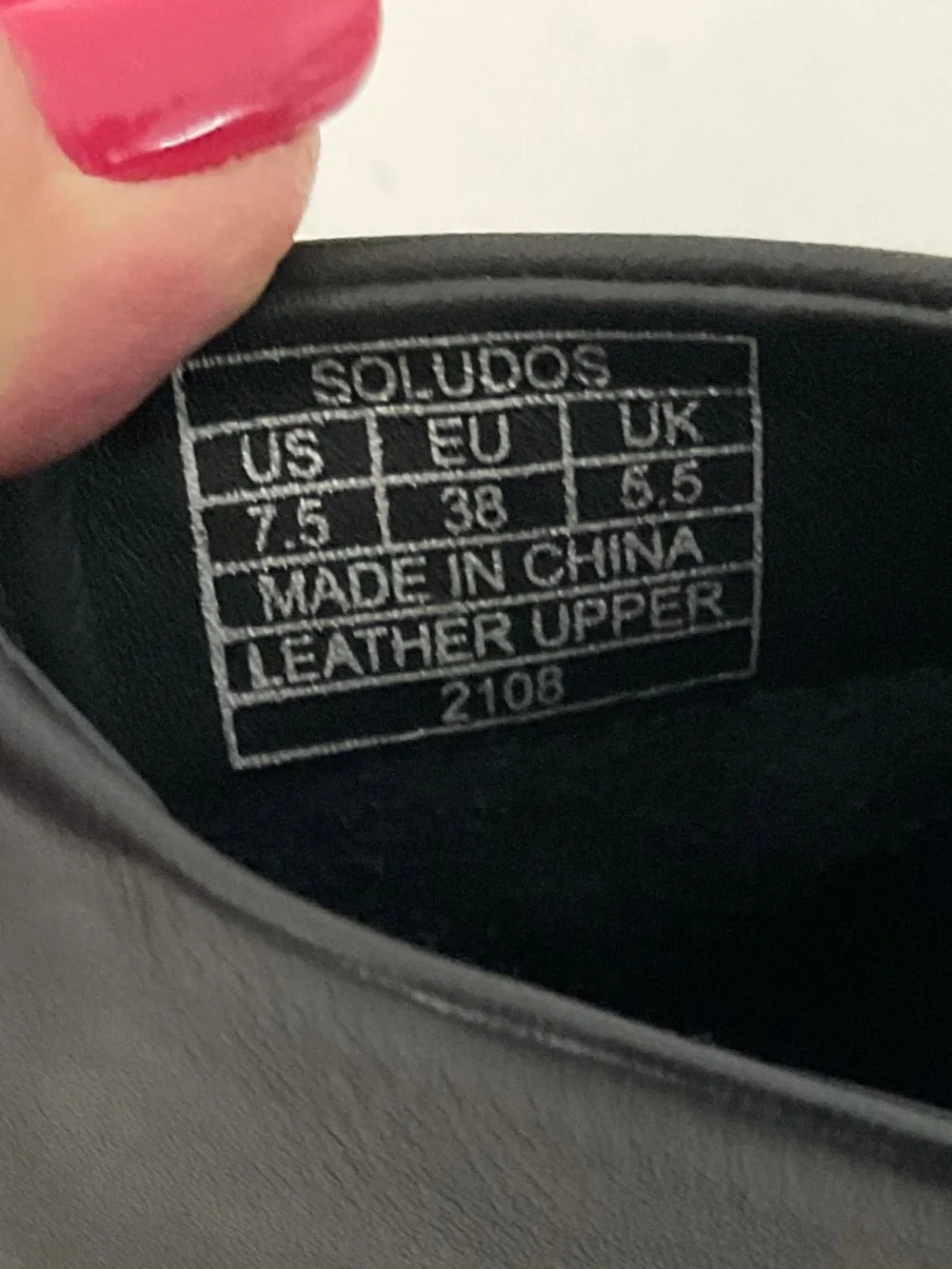 SOLUDOS Venetian Bootie in Black Leather Size  7.5 NEW